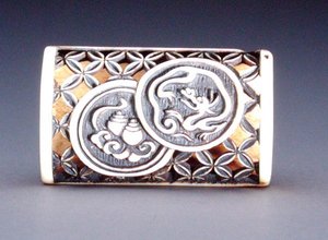 Netsuke بتصميم مخرم ، حوالي 1870 (قرن الوعل) (وجه 208395)