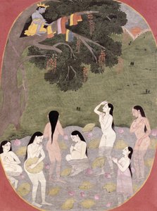 كريشنا بملابس البقرة ، Tehri-Garhwal ، c.1820-30