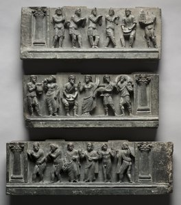 الإغاثة Bacchanalian ، باكستان ، Gandhara ، منطقة بونر ، أوائل فترة كوشان (1-320 م) (الشست) بواسطة المدرسة الباكستانية