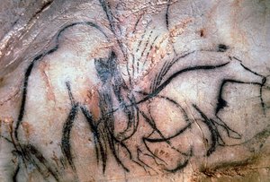 لوحات تصور الماموث والماشية من كنيسة الماموث (لوحة الكهف)