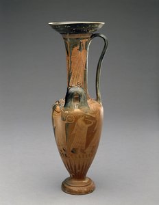 Loutrophoros Hydria مع موكب الزفاف ، 480-460BC (الطين) بواسطة رسام عموم (Attr. To)