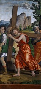 الطريق إلى الجلجلة ، تفاصيل من Polyptych of Passion بقلم باولو كافازولا (1486-1522) بواسطة باولو موراندو كافازولا
