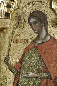 القديس تقلا ، تفاصيل من 1630100 Polyptych من صلب المسيح مع القديسين بواسطة باولو فينيزيانو