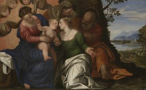 الزواج الصوفي لسانت كاترين بالإسكندرية ، حوالي 1547-1550 بواسطة باولو فيرونيز