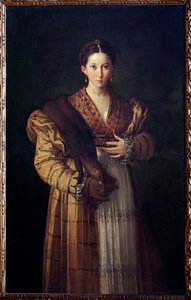 Antea Representation of Sthenebee wife of King Proetos, she falls in love with Bellerophon (Portrait of Stheneboea or Stheneboia, consort of Proteus) - Painting by Girolamo Francesco Maria Mazzola dit Parmigianino or The Parmesan (1503-1540) 1530-1535 Muse