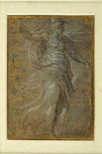 Minerva with a shield in her left hand, a lance in her right (metal-point on prepared yellowish ground) بواسطة بارميجيانينو