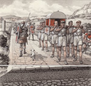 طريق روماني (غواش على ورق)