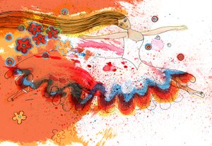 راقصة باليه، 2025 (أكريليك، رقمي)