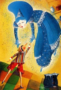 بينوكيو، 2021 (أكريليك على ورق) بواسطة باتريسيا لا بورتا