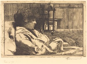 امرأة تقرأ في استوديو La Lecture dans l'atelier ، 1887. بواسطة بول ألبرت بيسنارد