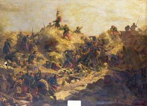 الاستيلاء على التل الاستراتيجي أثناء حصار سيفاستوبول وموت الجنرال برانسيون ، 7 يونيو 1855 بواسطة بول الكسندر بروتيس