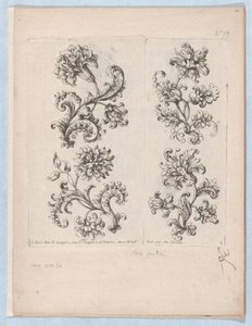 سلسلة من الزخارف الزهرية الصغيرة ، اللوحة 1 ، كاليفورنيا. 1670-85. ، كاليفورنيا. 1670-85. بواسطة بول أندرويت دو سيرسو