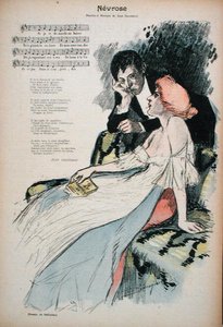 العصاب ، رسم توضيحي لقصيدة جان غراندو ، حوالي 1896 (لون ليثو) بواسطة بول بالورياو