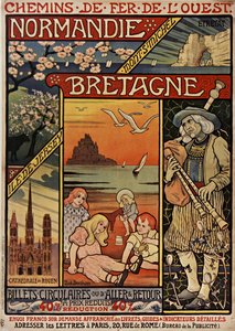 السكك الحديدية الغربية. نورماندي ، بريتاني ، 1900.