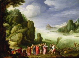 المسيح يشفي حوزة جراسا ، 1608 (زيت على النحاس)
