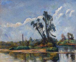 La Riviere par Cezanne، Paul (1839-1906). زيت على قماش ، مقاس: 50 × 61 ، حوالي 1881 ، مجموعة خاصة بواسطة بول سيزان