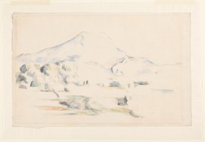 مونتاني سانت فيكتوار ، c1885-87 (جرافيت وألوان مائية على ورق مضغوط) بواسطة بول سيزان