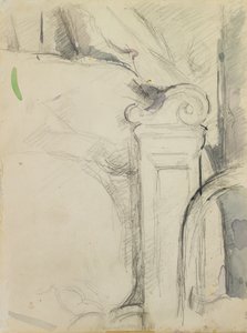 The Bedstead (قلم رصاص ومرحاض على ورق) بواسطة بول سيزان