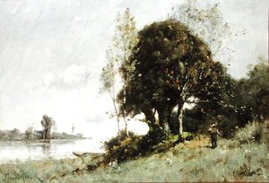 جزيرة على لوار (زيت على قماش)