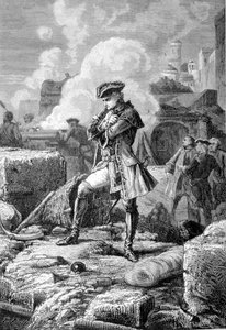 توماس آرثر لالي ، البارون دي توليندال أثناء حصار بونديشيري عام 1760 - نقش بول فيليبوتو (1846-1923) - توماس آرثر ، بارون دي توليندال ، كونت دي لالي (1702-1766) ، الضابط الفرنسي لالي-توليندال على أسوار بونديشيري