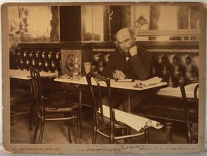 بول فيرلين في مقهى فرانسوا الأول في باريس ، 1892. بواسطة بول دورناك