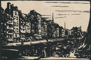 "Honfleur - الحوض القديم" ، 1919 بواسطة بول إيلي جيرنيز