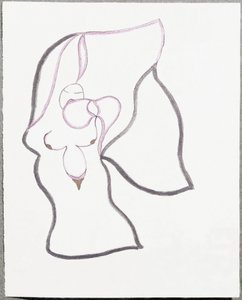 امرأة زهرة (رسم