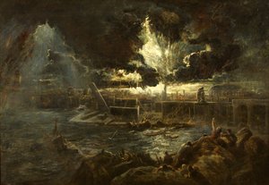 تدمير بومبي ، 1835 (زيت على قماش) بواسطة بول فالكونر بول