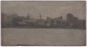 The Thames at Battersea (زيت على لوحة الأكاديمية) بواسطة بول فورديس مايتلاند