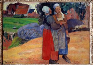 فلاحو بريتون. لوحة بول غوغان (1848-1903) بواسطة بول غوغان