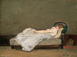 امرأة ذات شعر عادل على أريكة ، 1884 بواسطة بول غوغان