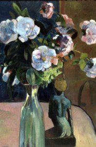 الفرنسية: Nature Morte morte à la statuette, ou Roses et statuette Roses et statuette بواسطة بول غوغان
