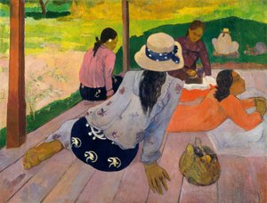 La Sieste - رسم بول غوغان (1848-1903) بواسطة بول غوغان