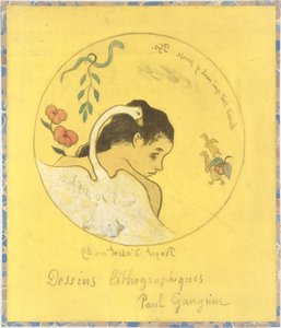 Leda Design for a Plate: عار على أولئك الذين يفكرون في الشر هوني Soit Qui Mal y Pense ... ، 1889. بواسطة بول غوغان