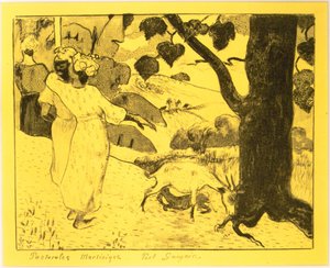 Martinique Pastorals ، من جناح Volpini: Dessins lithographiques ، 1889. ، 1889. بواسطة بول غوغان
