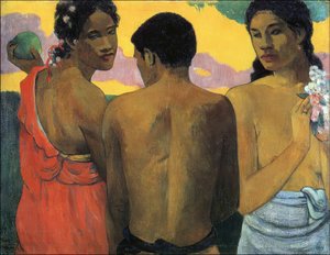 P. Gauguin ، ثلاثة تاهيتيين بواسطة بول غوغان