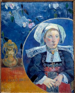 صورة جميلة أنجيلا بريتون بالزي التقليدي - صورة مدام دي ساتري (1868-1932) فندق في بونت أفين (بونت أفين) - رسم بول غوغان (1848-1903) 1889 الشمس 0،92 × 0،73 م باريس ، متحف دورسيه بواسطة بول غوغان