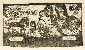 صفحة العنوان لـ Le Sourire ، عنوان الابتسامة ، في عام 1895 أو بعده. بواسطة بول غوغان