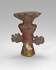 إناء على شكل نبات استوائي به طائر وإله ، 188788. بواسطة بول غوغان