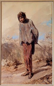 15 دقيقة سيئة المحكوم عليه حبل المشنقة. لوحة مائية وغواش لبول جافارني (1804-1866) بواسطة بول جافارني