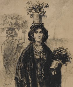 نحن نرتدي الكثير من الزهور هذا الربيع ، خاصة على القبعات مجلة الموضة ، بلات ... ، 1853. بواسطة بول جافارني