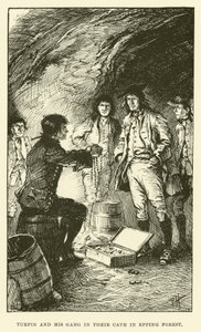 Turpin and his Gang in their Cave in Epping Forest (engraving) بواسطة بول هاردي