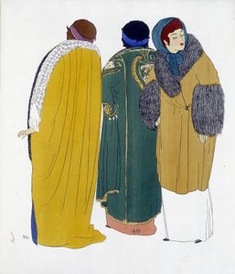 إنشاء بول بوارت مأخوذ من "" Les Dresses de Paul Poiret "، رسم بول إيريبي. 1911 بواسطة بول ايريبي
