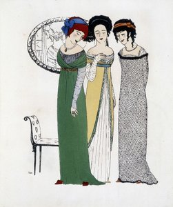 إنشاء بول بوارت من "" Les Dresses de Paul Poiret "، رسم بول إيريبي. 1908 بواسطة بول ايريبي