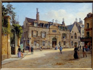 View of the former Pie hospital in the rue Lacepede in Paris Painting by Victor Dargaud (ca. 1850-ca. 1913) 1904 Sun. 0,24 x 0,38 m Paris, Musee Carnavalet