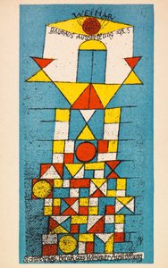 معرض باوهاوس. بطاقة بريدية ، 1923. بواسطة بول كلي