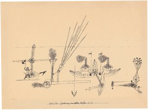 رسم للميناء الأصفر ، 1921-1926. بواسطة بول كلي