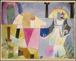 منظر طبيعي مع أعمدة سوداء. 1919 بواسطة بول كلي