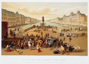 Le Pont Neuf نحو منتصف القرن السابع عشر ، "" القرن السابع عشر - المؤسسات: الاستخدامات والأزياء ، فرنسا 1590-1700 "بقلم بول لاكروا