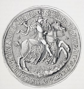 ختم جان الأول، دوق بورغوندي وكونت نيفر وبارون دونزي 1371 - 1419. بواسطة بول لاكروا